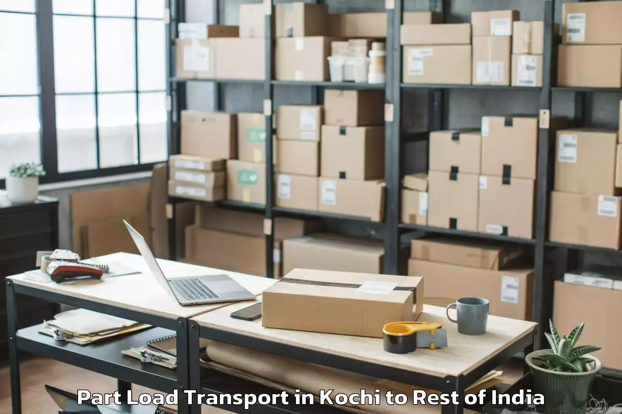 Book Kochi to Rajiv Gandhi University Itanag Part Load Transport